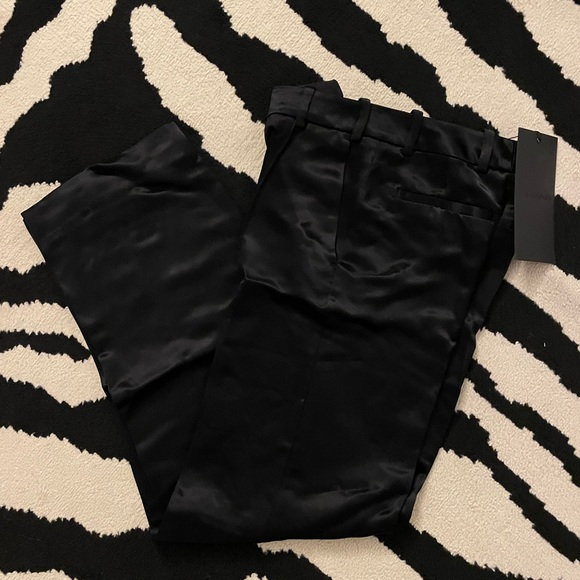 The Kooples Pleated Satin Trouser Pants - Picture 2 of 8